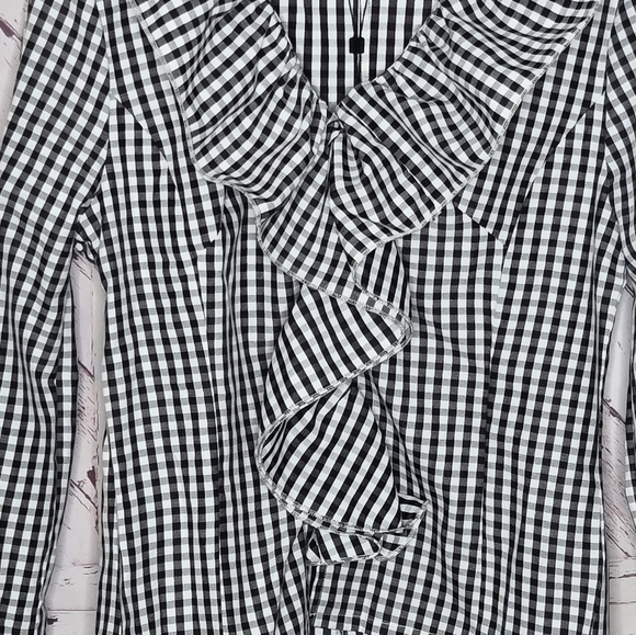 Koan Daily Ruffled Checkered Blouse - Picture 3 of 4
